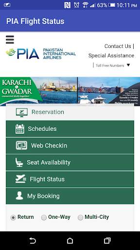PIA Flight Status screenshot 1