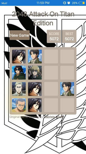2048 Attack On Titan Edition screenshot 7