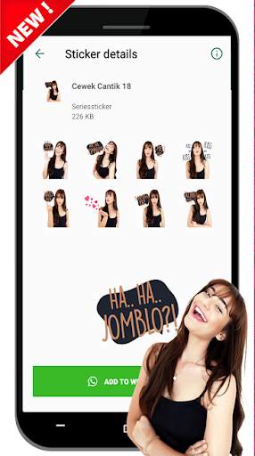 Stiker Cewek Cantik Indo WAStickerApps screenshot 1