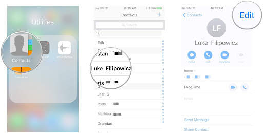 iOS Contacts for iphone app screenshot 1