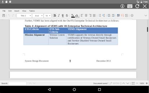 AndrOffice Editor DOC XLS PPT screenshot 5