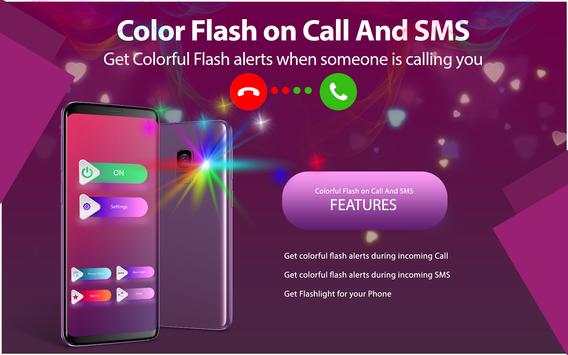 Color flashlight on call and SMS: Led flash alert screenshot 6