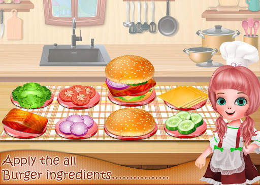 Crispy Fish Burger Recipe - Girls Cooking Game screenshot 5