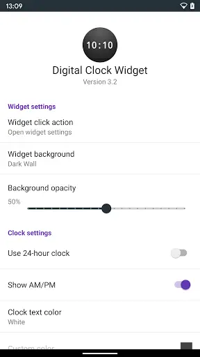 Digital Clock Widget screenshot 5
