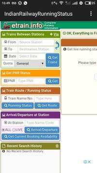 Indian Railway Running Status screenshot 2