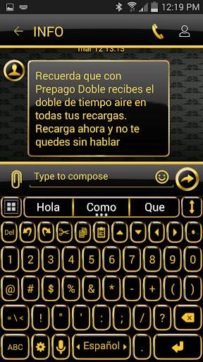THEME FOR AI TYPE  BLACK GOLD screenshot 2