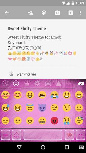 Sweet Fluffy Emoji Keyboard screenshot 2