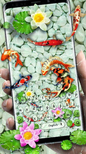 Koi Fish Water Lotus Keyboard screenshot 1