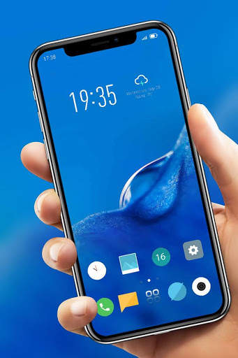 Blue flower dew theme ml 9 hd launcher screenshot 3