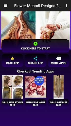 Flower Mehndi Designs 2021 (Offline) screenshot 1