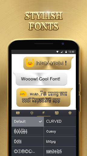 Luxury Gold Diamond Keyboard Theme screenshot 3