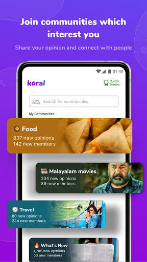 Koral - Ask Polls, Discuss on Polls, Earn Rewards स्क्रीनशॉट 1