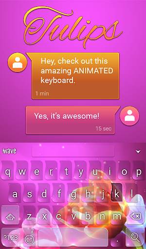 Tulips Animated Keyboard   Live Wallpaper screenshot 3