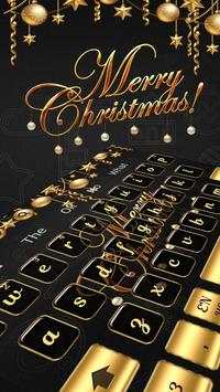 Golden Merry Christmas music keyboard screenshot 1