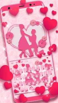 Pink Love Valentine Keyboard Theme screenshot 1
