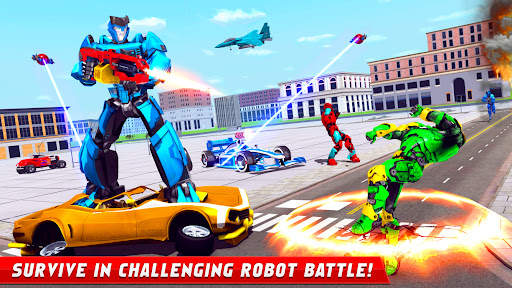 Flying Formula Car Robot Game screenshot 4