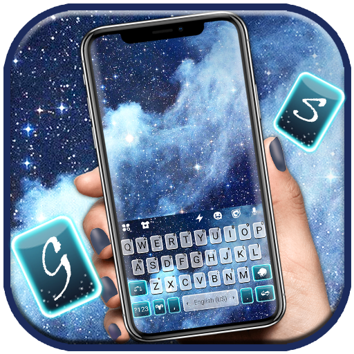Night Sky Clouds Keyboard Background icon