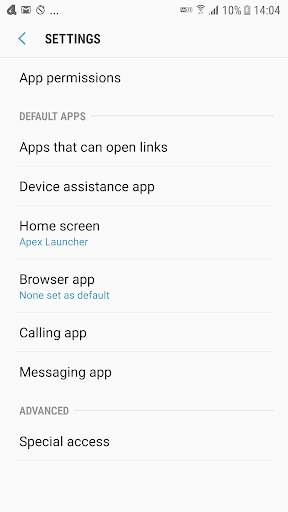 Default App Settings Shortcut screenshot 1