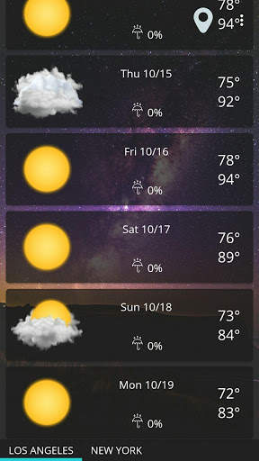 Weather forecast clock widget screenshot 3