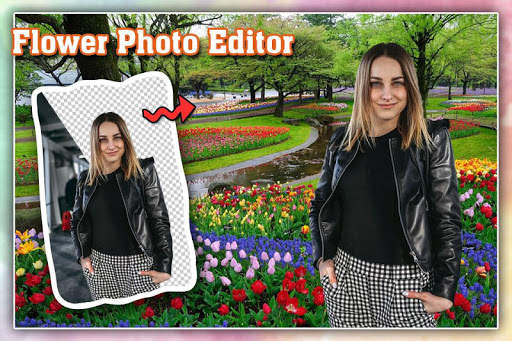 Flower Photo Frame : Cut Paste Editor screenshot 1