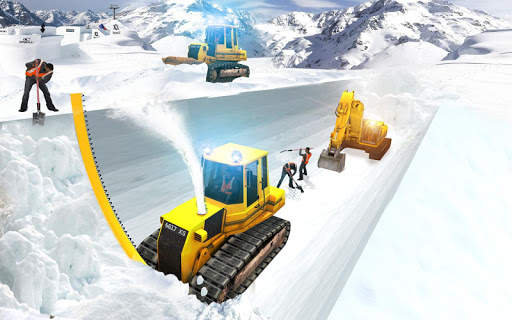 Snow Park Downhill Bulldozer Construction games screenshot 12