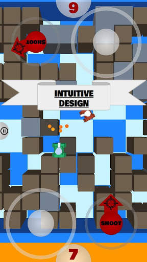 Tanks 3D for 2 players on 1 device - split screen screenshot 2