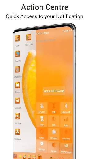 Orange Theme for computer Launcher screenshot 3