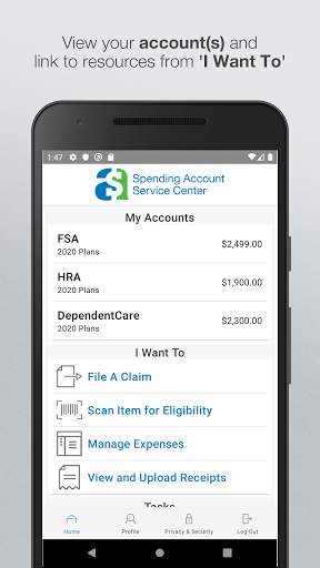 Spending Account Mobile Center screenshot 1