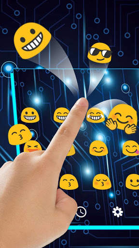 Blue Circuit Technology Keyboard Theme स्क्रीनशॉट 3