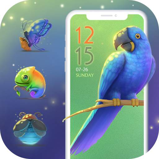 Beautiful Natural Blue Parrot Theme P20 Pro 2.0.1