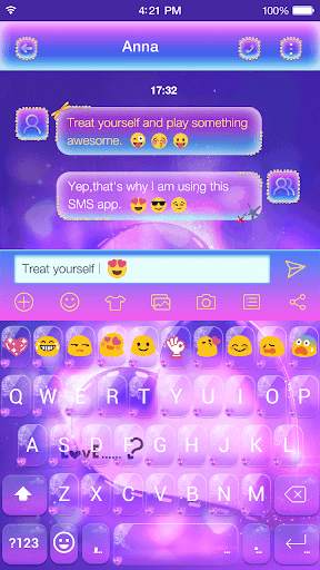 Love Is Emoji Keyboard Theme screenshot 3