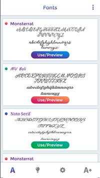 Calligraphy Fonts free Style screenshot 2