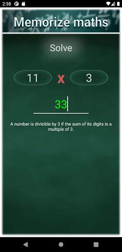 Memoriza matemáticas - Módulo de multiplicación screenshot 3