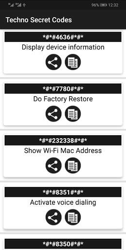 Secret Codes for Techno Mobiles screenshot 4