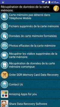 Récupération de données de la carte mémoire Help 1 تصوير الشاشة