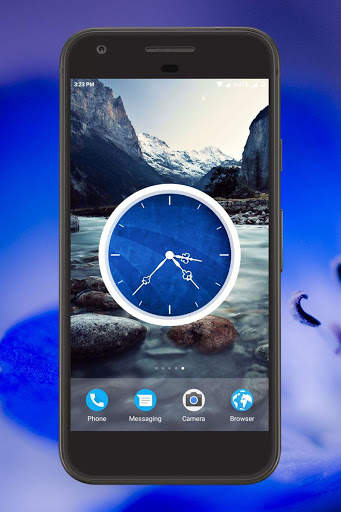 Blue Clock Live Wallpaper screenshot 3