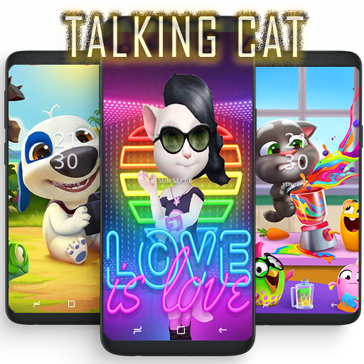 talking cat wallpaper أيقونة