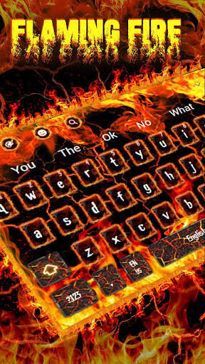 Flaming Fire Keyboard Theme screenshot 1