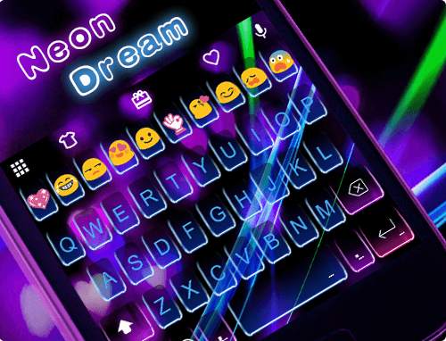 Neon Dream Emoji Keyboard screenshot 5