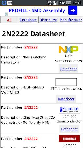 Bipolar Transistors Database screenshot 4