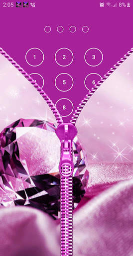 Diamond Zipper Lock Screen screenshot 6