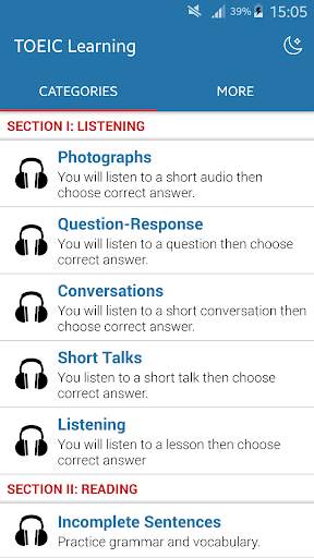 TOEIC Listening & Reading screenshot 1