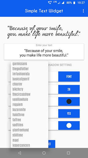 Simple text widget - Text widget for android स्क्रीनशॉट 7