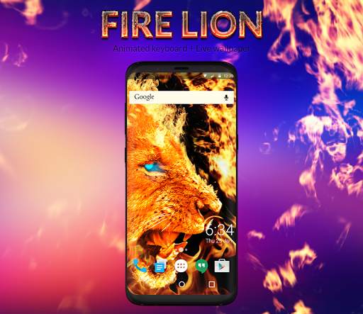 Fire Lion Animated Keyboard + Live Wallpaper screenshot 4