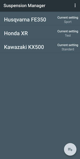 MX & Enduro Suspension Manager 1 تصوير الشاشة