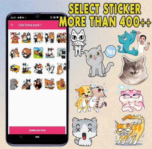 Cute Cat Sticker 2020 WAStickerApps for WhatsApp screenshot 2