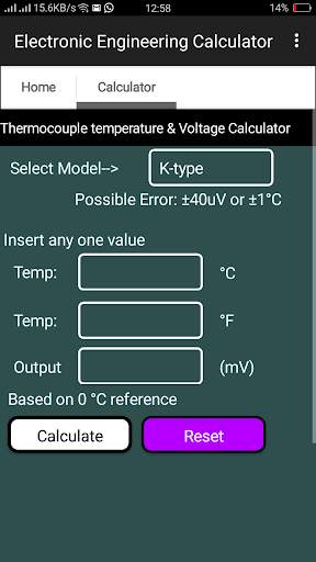 Electronic Engineering Calculator 3 تصوير الشاشة
