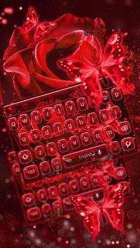 Red Rose Butterfly Keyboard screenshot 1