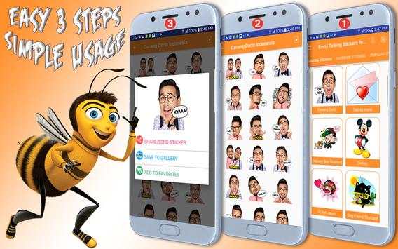Emoji Fancy HD Talking Stickers for all Messengers screenshot 1