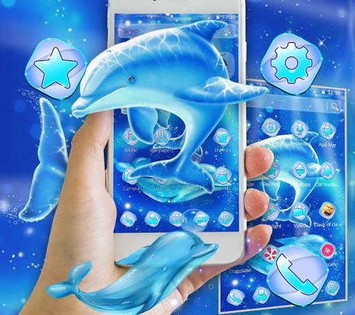 Blue Ocean Dolphin Theme screenshot 2